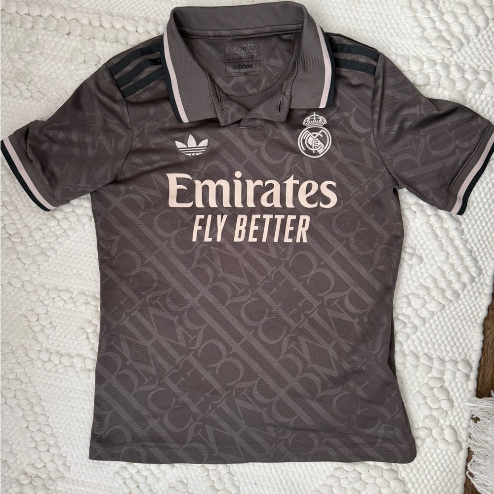 Adidas Real Madrid Dark Gray Polo Shirt Mbappe